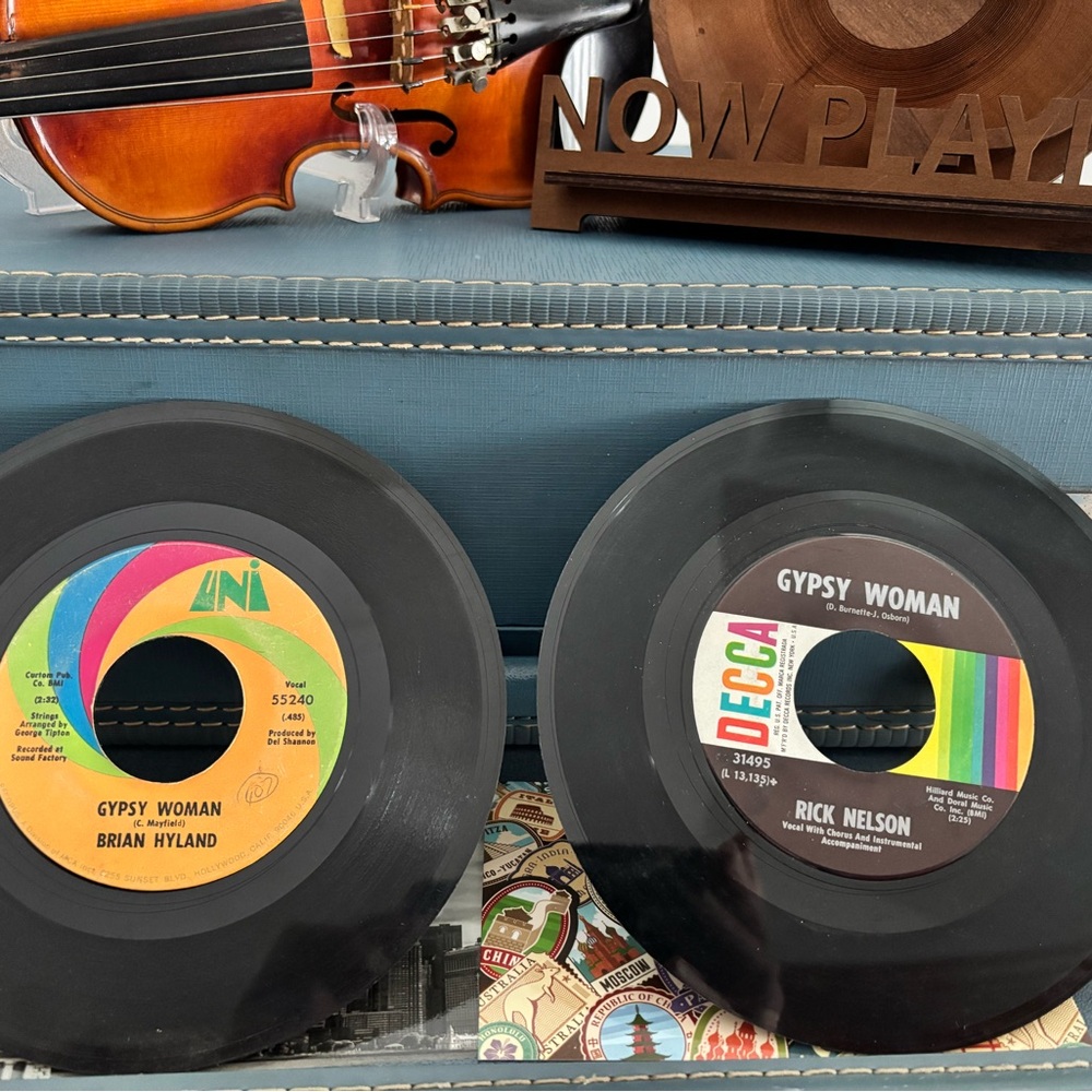 Vintage Vinyl Records - Gypsy Woman Curtis Mayfield, Rick Nelson . 2 Discs